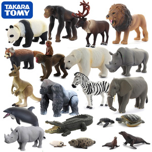 日本TOMY正版散货多美卡可动仿真动物模型野生动物老虎狮儿童玩具