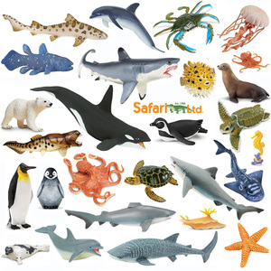 Safari 正品散货 仿真动物模型玩具 海洋动物鲨鱼海豚海豹极地