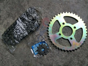 嘉陵越野摩托车配件翼侠jh150gy3jh150gy3原装套链后牙盘链条