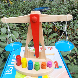 幼儿园儿童物理托盘天平秤专业早教教具益智平衡游戏称重玩具3-6