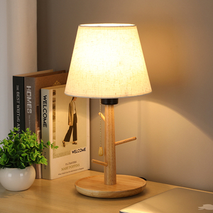 北欧台灯创意卧室原木树杈床头灯宜家居宿舍护眼书桌led阅读夜灯