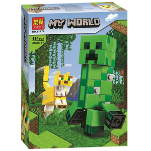 爬行者和豹猫lego乐高21156儿童拼装积木玩具我的世界博乐11474