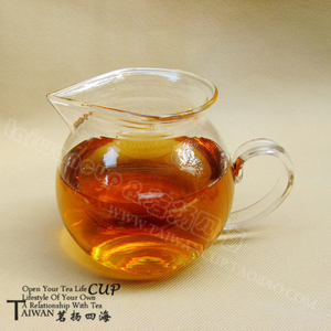 耐热玻璃茶海公道杯台湾EILONG/宜龙功夫茶具圆形茶海430ml包邮