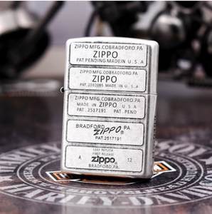 正品美版防风zippo打火机 古银浮雕 五代底部经典标志 收藏限量版