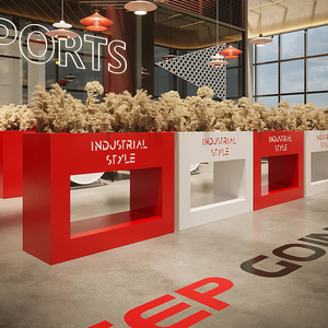 户外铁艺花箱组合商业街广场创意定制售楼部外摆隔断围栏花槽花坛