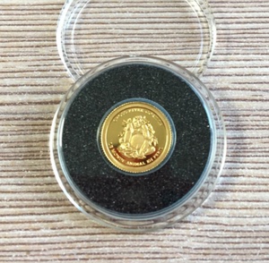 【海宁潮现货】喀麦隆发行动物大猩猩0.5克纪念小金币