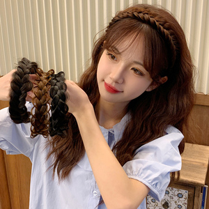 鱼骨辫头箍头饰手工网红2021年新款编发辫子发卡女假发麻花辫发箍