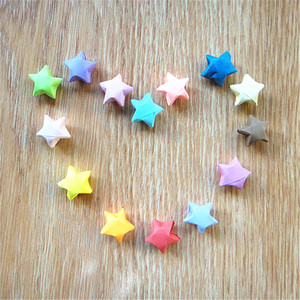 包邮纸星星成品手工折纸星星糖果色许愿星成品礼物吸管星星成品