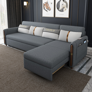贵妃沙发床多功能可折叠双人两用 2米以上 多人1.8米小户型推拉床