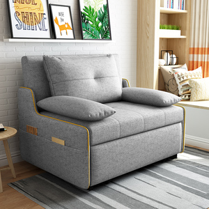 90cm沙发床阳台1米宽可折叠单人书房多功能小户型网红两用科技布