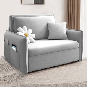 单人80公分现代简约沙发床两用1米可折叠客厅书房小户型网红款