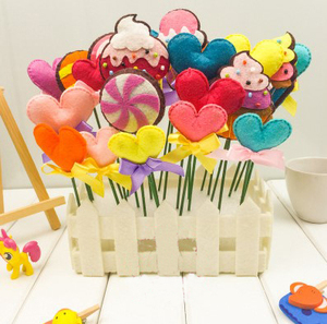 幼儿园手工棒棒糖布艺