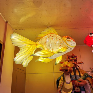 自贡彩灯创意古典风格金鱼灯笼室内户外吸引眼球装饰点缀鲤鱼花灯