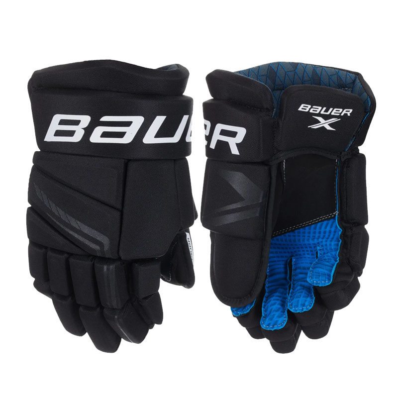 新款bauer x冰球手套鲍尔儿童青少年成人初级款真冰手套护具装备