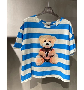 意大利品牌vicolo新品简约薄款做旧纯色圆领短袖t恤夏季女装正品