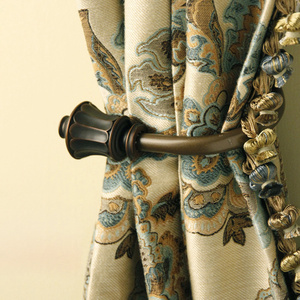 窗帘大挂钩墙壁钩挽结钩子复古美式固定门帘铜勾蚊帐收纳挡绑