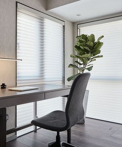 卫生间香格里拉帘柔丝垂帘书房柔纱帘丝洛雅简约调光纱百叶贵族帘