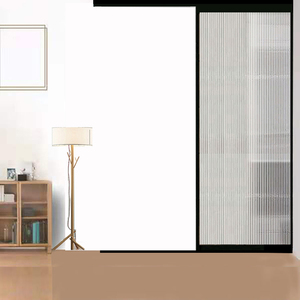 厨房吊无下推拉玻璃移门单扇开轨道卫生间铝合金隐形简约隔断窄边