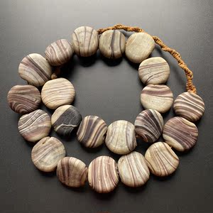 尼泊尔楼兰文化 西亚老琉璃珠手链项链配珠配件散珠文玩西藏佛珠e