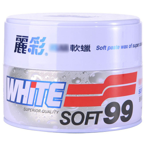 SOFT99丽彩白蜡汽车软蜡白色/黑色车蜡新车上光划痕修复去污进口