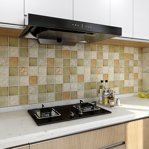 厨房防油贴纸灶台用耐高温防潮卫生间墙面翻新防水墙纸自粘墙贴画