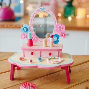 djeco女孩过家家梳妆台儿童玩具仿真公主女童宝宝小化妆台套装