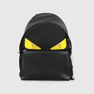 mixspace代购fendi芬迪 经典款拼皮材质恶魔眼睛小怪兽双肩包书包