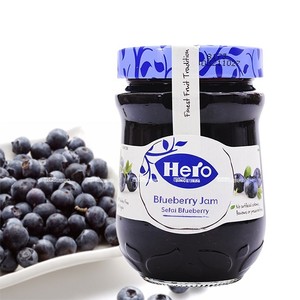进口hero英雄蓝莓果酱340g涂面包拌酸奶做冰淇淋 blueberry jam