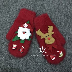 红色圣诞手套