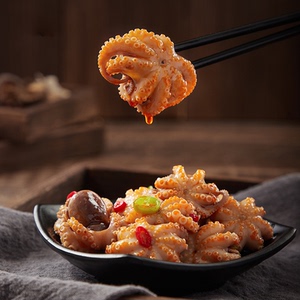 小果子麻辣小海鲜 捞汁八爪鱼 即食罐装零食海鲜食品烟台渤海特产