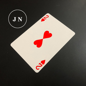 原版单车扑克特殊牌 魔术道具红心2 心心相印 心心相惜 特殊红心2
