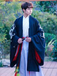 汉服出租广袖书生长袍运动会出场大合唱朗诵高中比赛教师节演出男