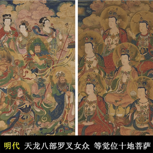 天龙八部罗叉女众等觉位十地菩萨工笔重彩佛教绘画水陆画高清大图