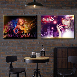 酒吧ktv性感美女装饰画美式个性背景墙挂画夜总会夜店壁画横款