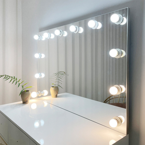 镜子姑娘化妆镜美白可定制不锈钢化妆镜婚纱店影楼梳妆台高超白镜