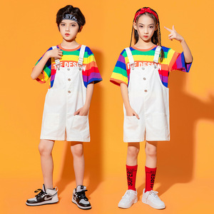 最靓的仔六一幼儿园98k大风吹舞蹈儿童表演服装小学生团体 大合唱