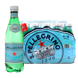 意大利进口圣培露含气天然矿泉水气泡水非苏打水整箱500ml*24瓶