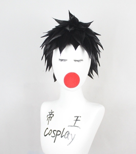 帝王cosplay假发火影忍者cos宇智波帶土刺猬头黑色定制各种假毛