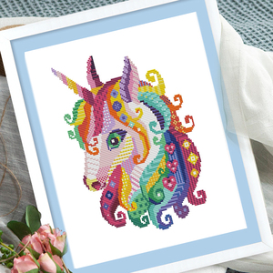 独角兽十字绣2022新款线绣小件简单新手入门客厅卧室温馨简单手工