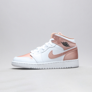 air jordan 1 mid aj1中帮 玫瑰金 女子篮球鞋 555112-190