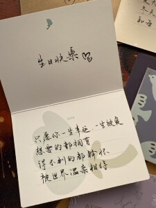 手写卡片创意情人节男女友闺蜜礼物手工代写生日贺卡定制春日趣笙