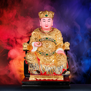 司命灶君樟木雕刻12寸灶王爷厨房灶神星君火神灶公爷神像摆件家用