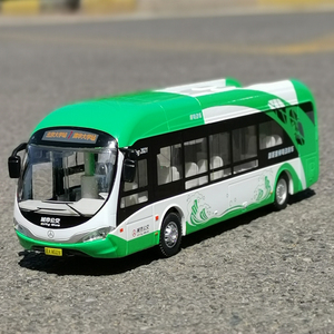 合金北京1路公交巴士城市交通声光车门可开玩具车模型男孩礼物