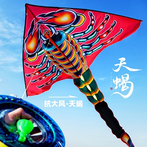 新款大型三角蝎子风筝成人专用高档微风易飞抗大风转尾挂件长尾巴