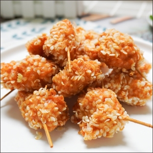 美比特雪花迷你串油炸鸡肉串牙签肉整肉冷冻食品1kg/包