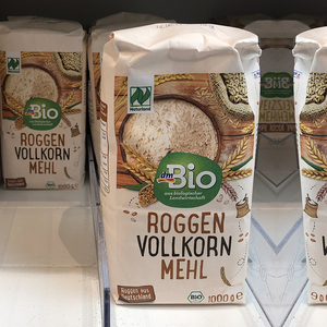 德国dmbio roggen vollkorn黑麦面粉适合做黑麦粗粮面包1000g