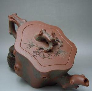 宜兴紫砂壶正品原矿紫泥 蒋蓉传人精品梅桩绿松全手工泡茶壶茶具