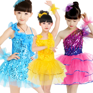 六一儿童演出服幼儿园可爱公主蓬蓬纱裙女童主持人礼服亮片合唱服