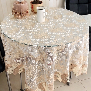 餐桌茶几桌布欧式蕾丝餐桌台布布艺盖布床头柜玻璃纱圆桌小桌布