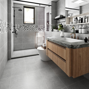 卫生间瓷砖防滑厨房浴室墙砖北欧阳台微水泥板砖300x600厕所地砖